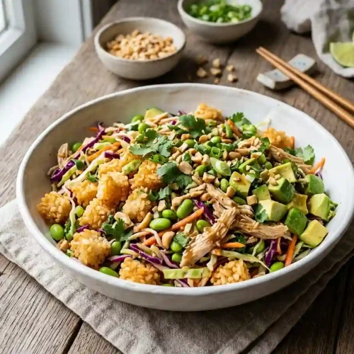 Crispy Rice Chicken Salad