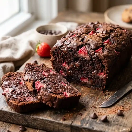 Double Chocolate Strawberry Banana Bread 5 Double Chocolate Strawberry Banana Bread