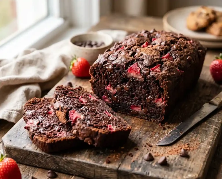 Double Chocolate Strawberry Banana Bread