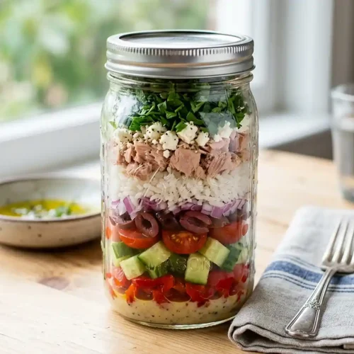 GF Mediterranean Tuna Rice Salad Jars 5 GF Mediterranean Tuna Rice Salad Jars