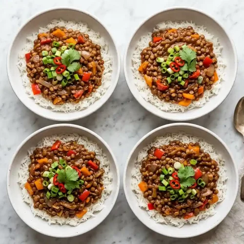 Gluten-Free BBQ Lentil Sloppy Joe Bowls