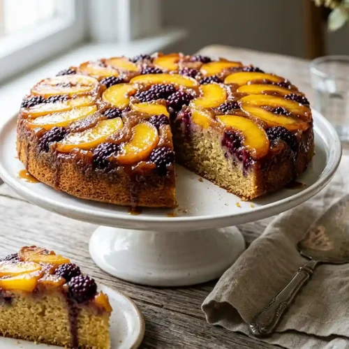 Gluten-Free Blackberry Peach Upside-Down Cake