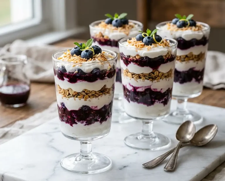 Gluten-Free Blueberry Coconut Cream Parfaits
