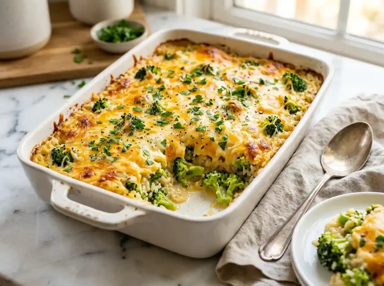 Gluten-Free Cheesy Broccoli Rice Bake