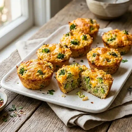 Gluten-Free Cheesy Broccoli Rice Cups