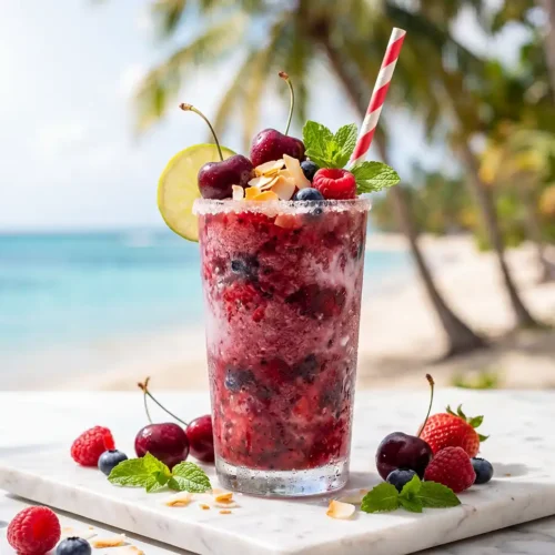 Gluten-Free Cherry Berry Coconut Slush