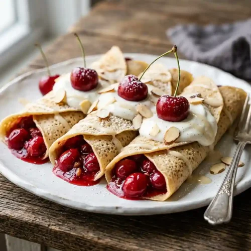 Gluten-Free Cherry Vanilla Protein Crepes 5 Gluten-Free Cherry Vanilla Protein Crepes