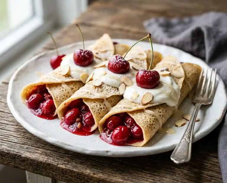 Gluten-Free Cherry Vanilla Protein Crepes
