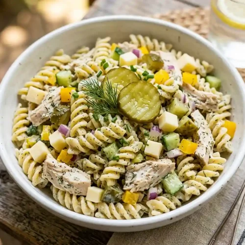 Gluten-Free Dill Pickle Chicken Pasta Salad 5 Gluten-Free Dill Pickle Chicken Pasta Salad