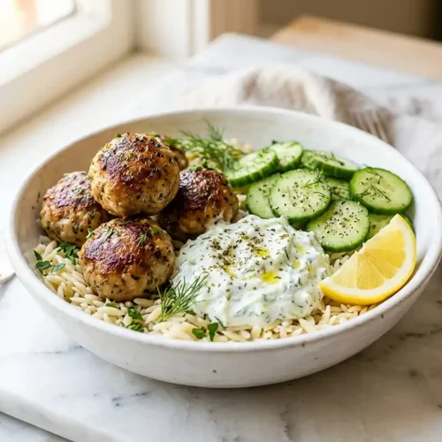 Gluten-Free Greek Meatball Orzo Lunch Bowls 5 Gluten-Free Greek Meatball Orzo Lunch Bowls