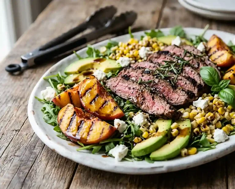 Gluten-Free Grilled Steak and Peach Salad