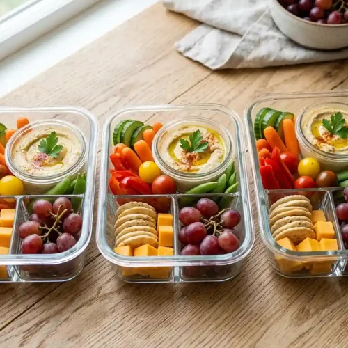 Gluten-Free Hummus Veggie Bento Boxes