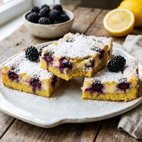 Gluten-Free Lemon Blackberry Ooey Gooey Bars