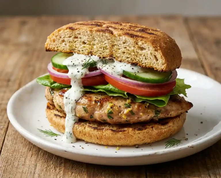 Gluten-Free Lemon Dill Chicken Burgers