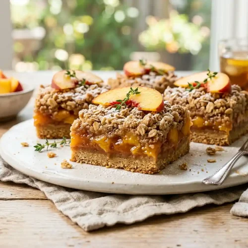 Gluten-Free Peach Cobbler Cookie Bars