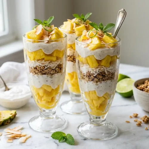 Gluten-Free Pineapple Coconut Cream Parfaits