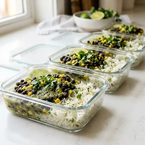 Gluten-Free Salsa Verde Rice and Beans 5 Gluten-Free Salsa Verde Rice and Beans Meal Prep