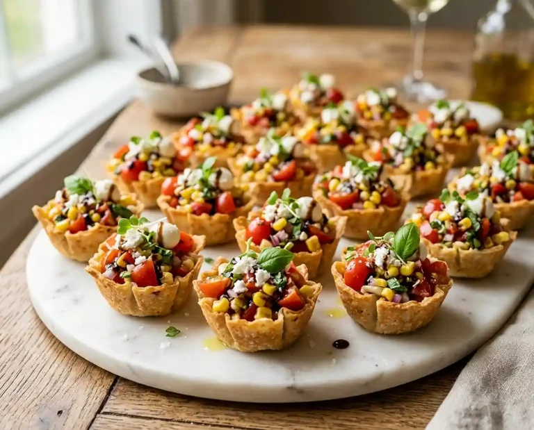 Gluten-Free Tomato Corn Bruschetta Cups