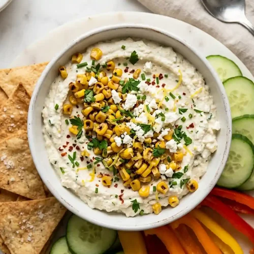 Gluten-Free Whipped Feta Corn Dip