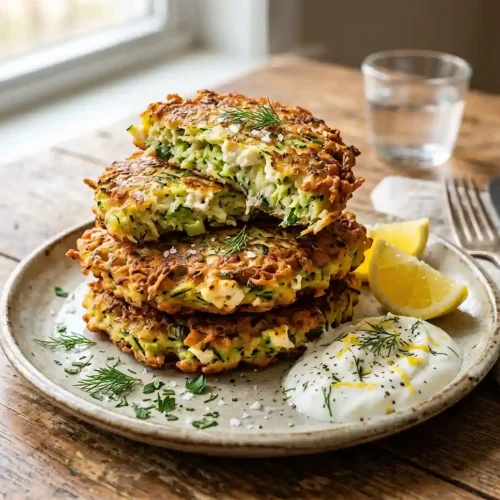 Gluten-Free Zucchini Feta Breakfast Fritters