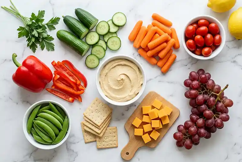 Gluten-Free hummus veggie bento