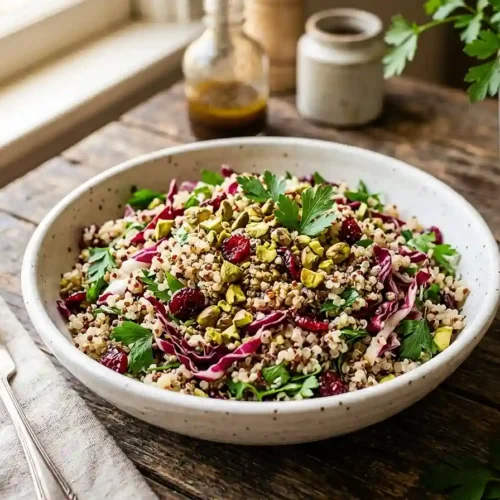 Gluten-Free quinoa pistachio cranberry salad​