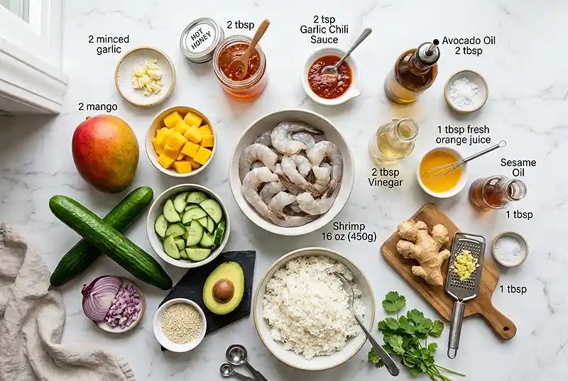 Gluten-Free Hot Honey Shrimp Rice Bowls 2 Gluten-Free shrimp bowls