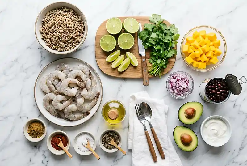 Cilantro Lime Shrimp Quinoa Bowls 2 Gluten-Free shrimp quinoa bowl