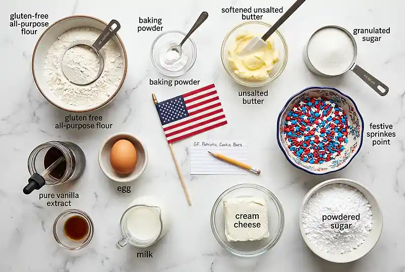 Patriotic Sprinkle Sugar Cookie Bars 2 Gluten-Free sugar cookie bars