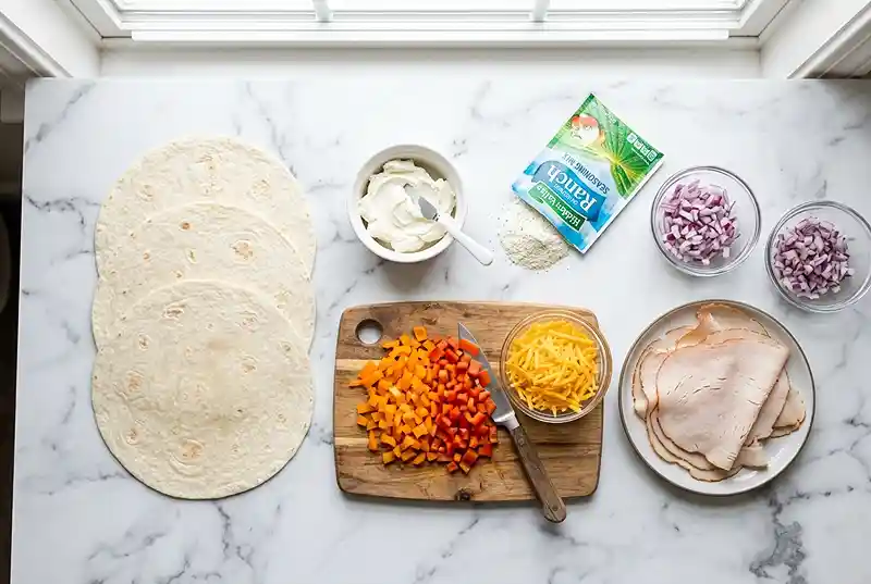 Gluten-Free Turkey Ranch Roll-Ups 2 Gluten-Free turkey roll ups
