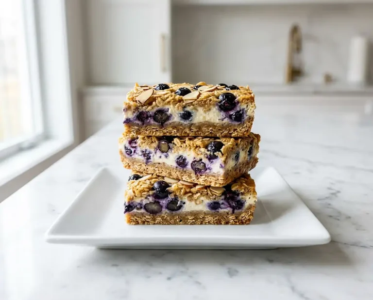 Greek Yogurt Blueberry Snack Bars