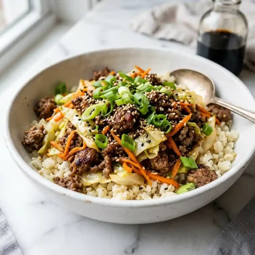 High-Protein GF Egg Roll Beef Bowls 5 High-Protein GF Egg Roll Beef Bowls