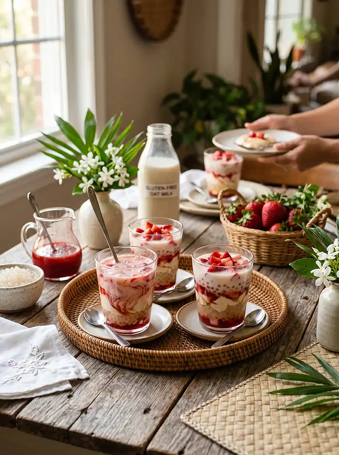 Gluten-Free Strawberry Taho 4 How to Make Strawberry Taho at Home