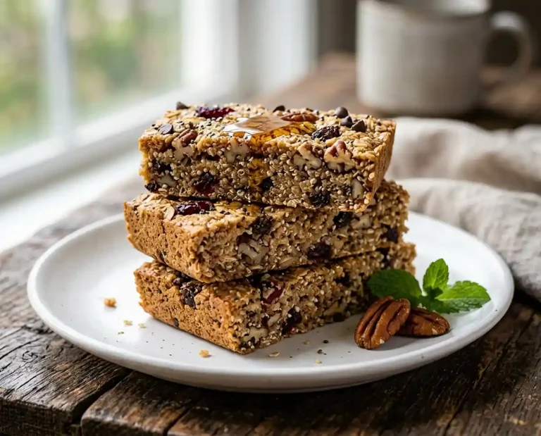 Maple Pecan Quinoa Breakfast Bars