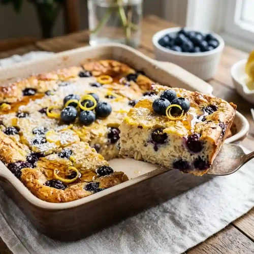 Blueberry Lemon Ricotta Breakfast Bake