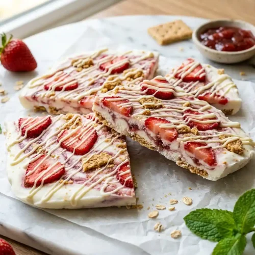 Strawberry Shortcake Yogurt Bark Breakfast