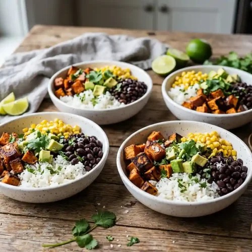 Sweet Potato Black Bean Burrito Bowls