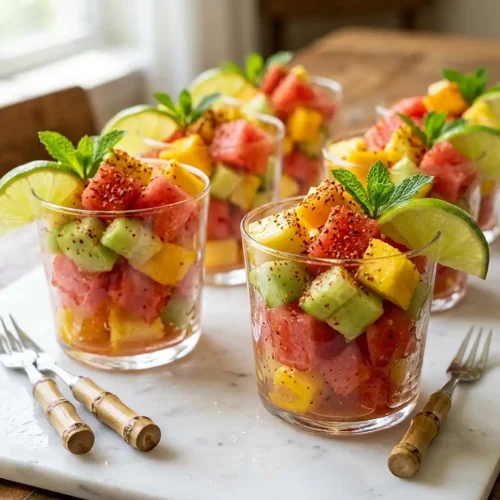 Watermelon Tajin Fruit Cups (Gluten-Free) 5 Watermelon Tajin Fruit Cups (Gluten-Free)