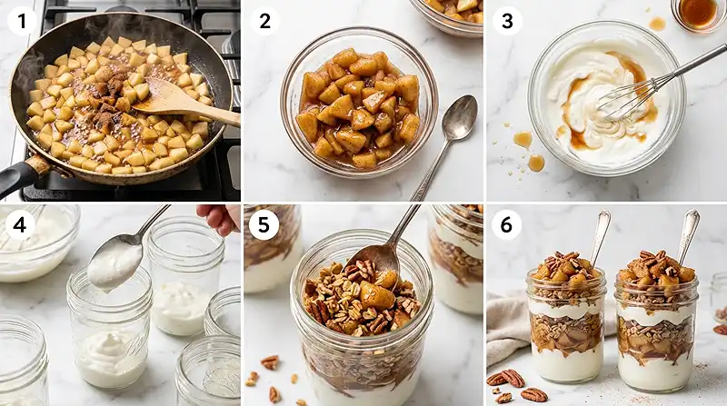 Gluten-Free Apple Pie Breakfast Parfait Jars 3 apple pie breakfast