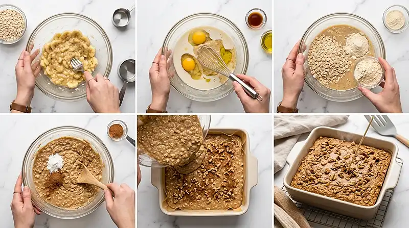 Gluten-Free Banana Bread Protein Baked Oats 3 banana bread breakfast