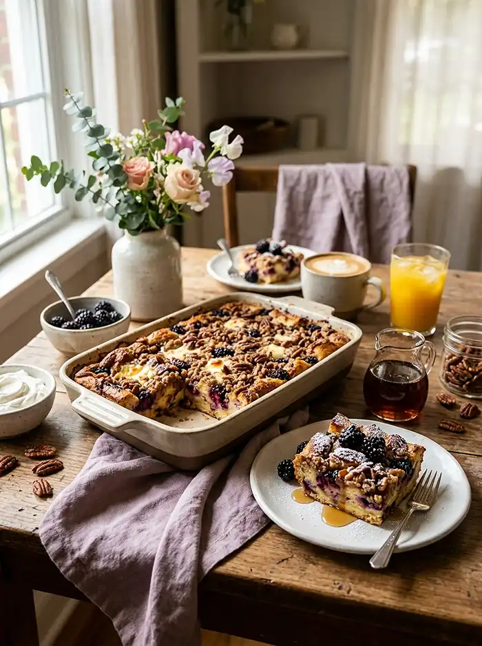 Blackberry Cream Cheese Brunch Bake 4 berry brunch casserole