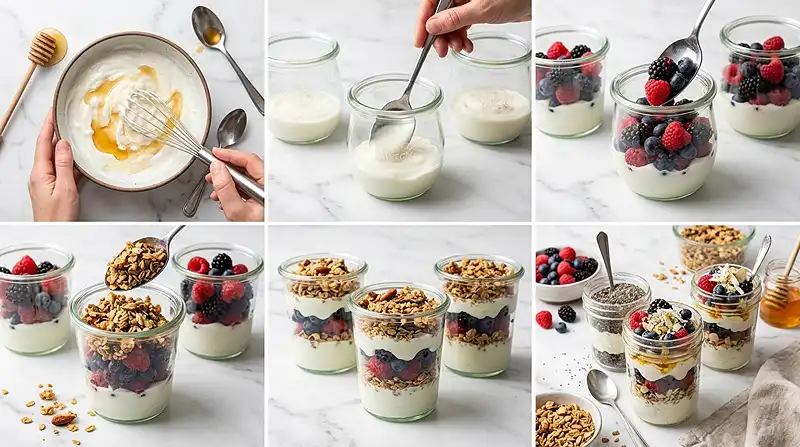 berry yogurt granola