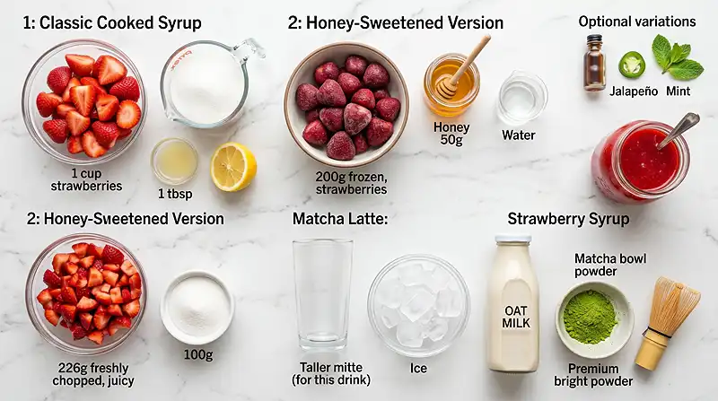best strawberry syrup for matcha​