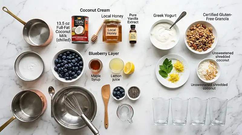 Gluten-Free Blueberry Coconut Cream Parfaits 2 blueberry coconut cream