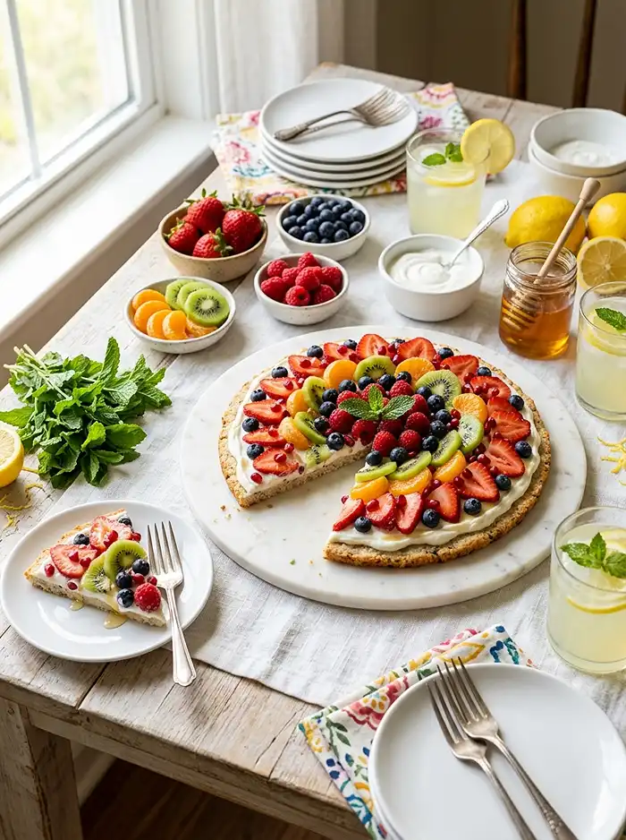 Gluten-Free Greek Yogurt Honey Fruit Pizza 4 brunch recipe