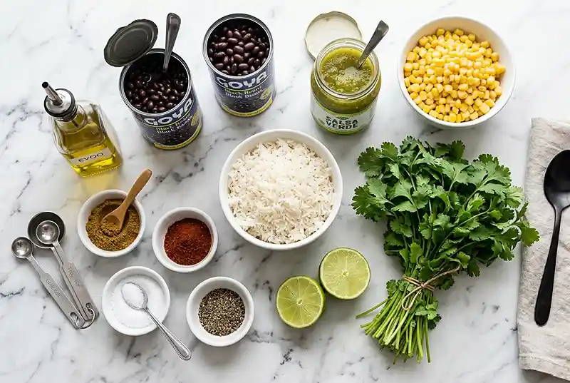 Gluten-Free Salsa Verde Rice and Beans 2 budget rice and beans meal prep