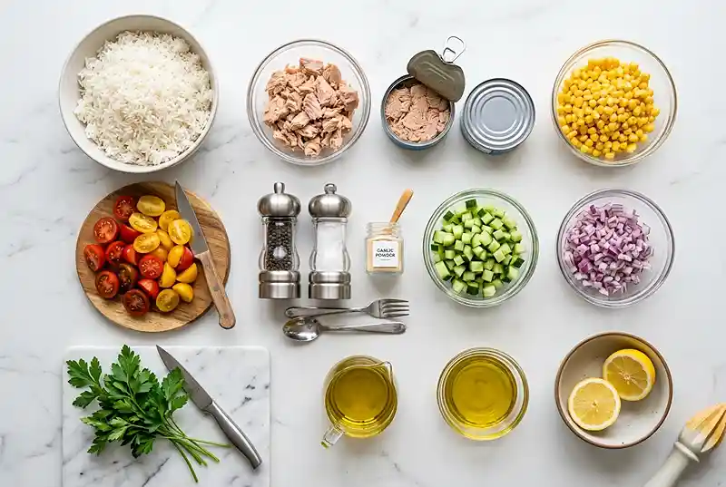 Gluten-Free Tuna Corn Salad Bowls 2 budget tuna salad bowls
