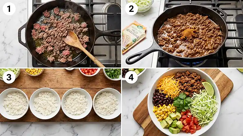 GF Crunchy Cabbage Taco Rice Bowls 3 cabbage crush trend