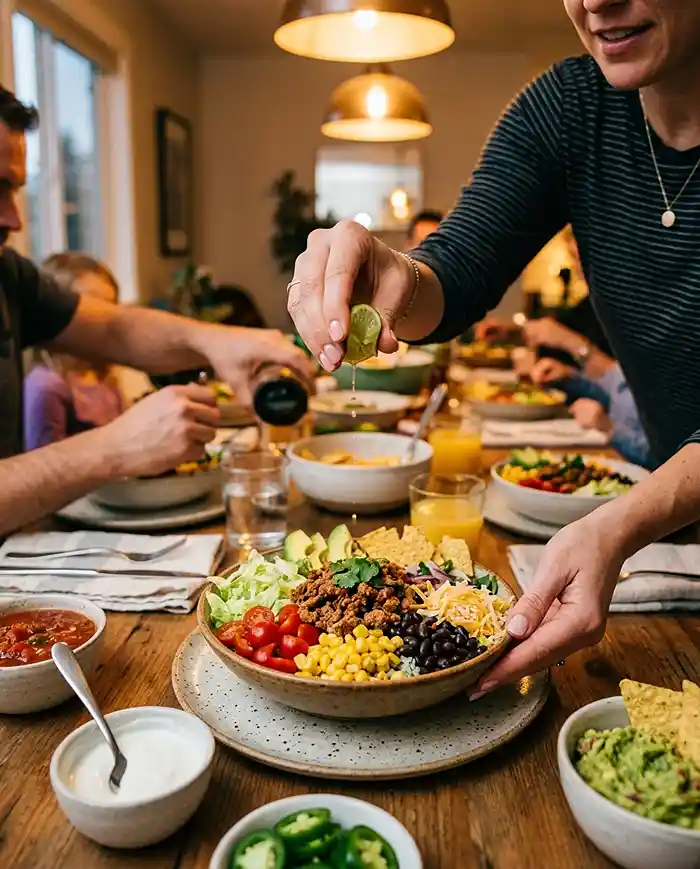Gluten-Free Taco Bean Rice Bowls 4 cheap dinner lunches