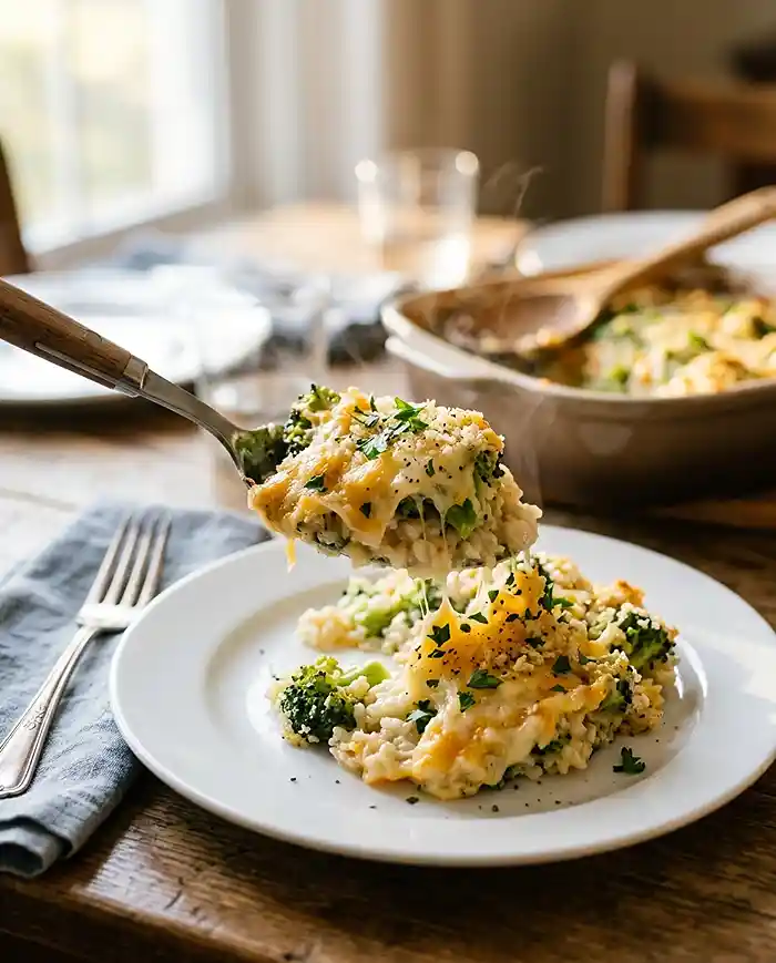 Gluten-Free Cheesy Broccoli Rice Bake 4 cheap family lunch